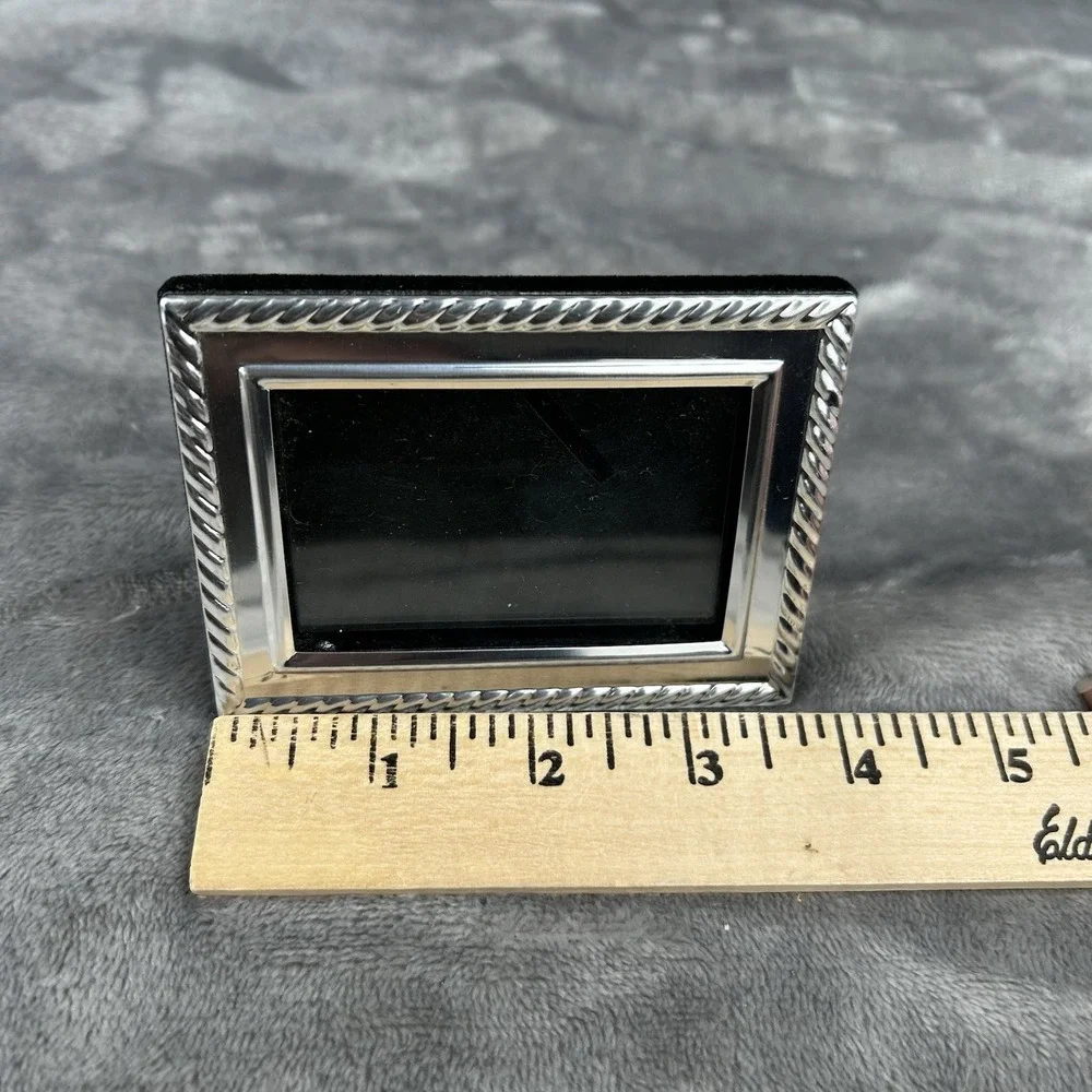 Vintage 2 X 3 Picture Frame Silvertone Easel Back Horizontal Or Vertical Display